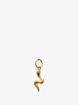 24K Pure Gold Mini Snake Pendant With Diamond