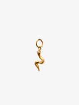 24K Pure Gold Mini Snake Pendant With Diamond