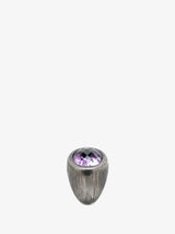 Sterling Silver Large Amethyst Ring