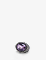 Sterling Silver Large Amethyst Ring