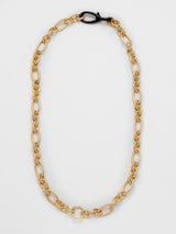 Two -Tone 18K Gold & Paper-Clip Chain Necklace