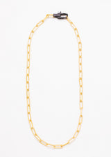 Two -Tone 18K Gold & Paper-Clip Chain Necklace