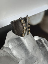 24k Gold ring with diamond & silver 