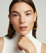 24K Large Hoops Earrings