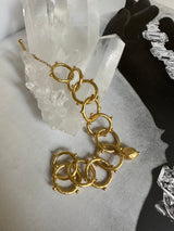 24K Gold Circles Chain Bracelet