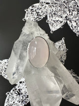 Large Oval Rose Quartz Ring