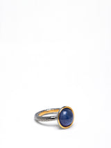 Natural Purple Tanzanite Round Cut Ring in Sterling SIlver