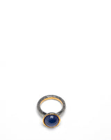 Natural Purple Tanzanite Round Cut Ring in Sterling SIlver