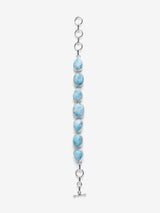 Natural Larimar Bracelet in 925 Sterling Silver.