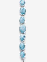 Natural Larimar Bracelet in 925 Sterling Silver.