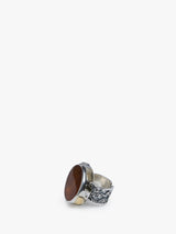 Beautiful Natural Baltic Amber Ring In Sterling Silver