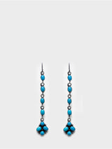 Artist Sleeping Beautify Turquoise Earrings in Sterling Silver,