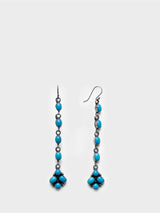 Artist Sleeping Beautify Turquoise Earrings in Sterling Silver,