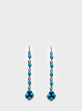 Artist Sleeping Beautify Turquoise Earrings in Sterling Silver,