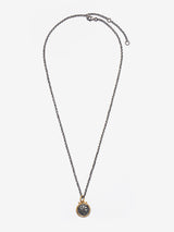 24 Karat Gold Diamond and Silver Coin Pendent Necklace of Alexander the Great