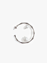 Sterling Silver Pears Hoop Earring