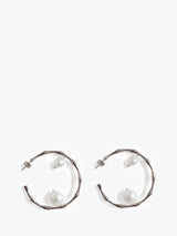 Sterling Silver Pears Hoop Earring