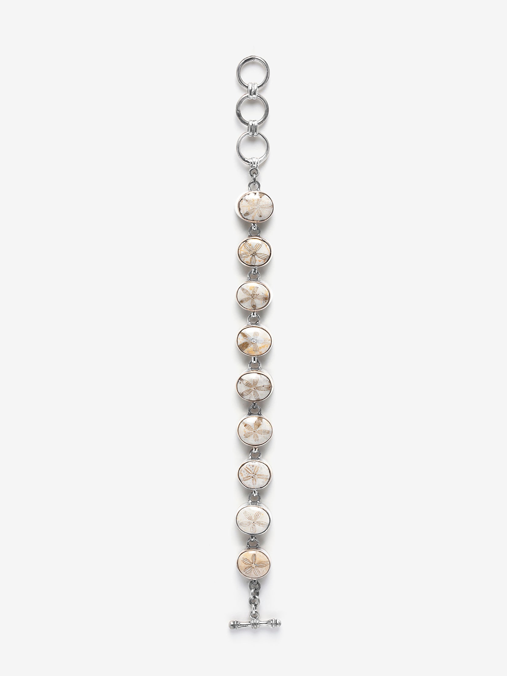 Fossil Sea Urchin Bracelet In Sterling Silver