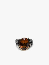 Nature Garnet Ring In  Sterling Silver