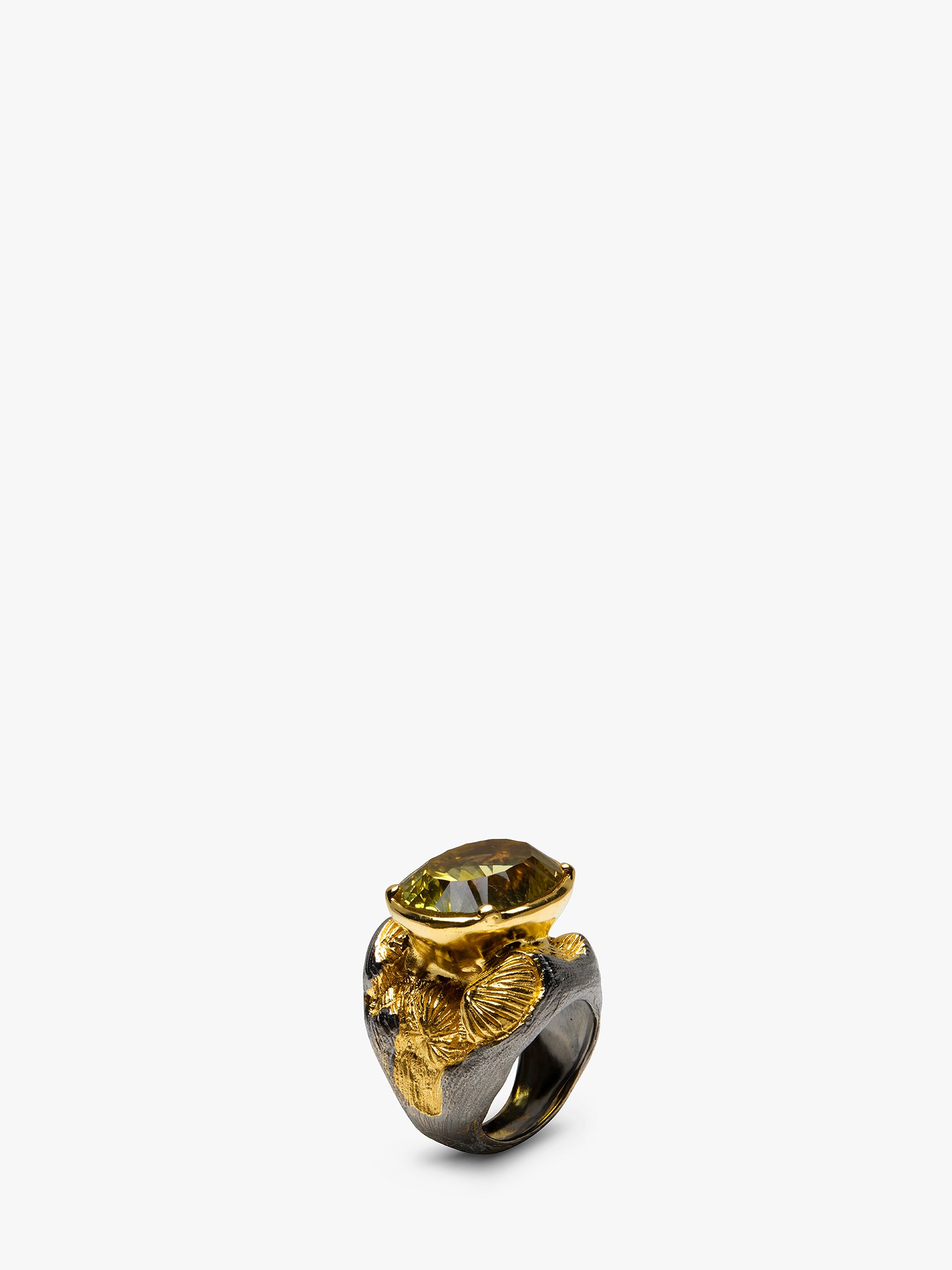 18 K Yellow Gold Large Citrine Ring