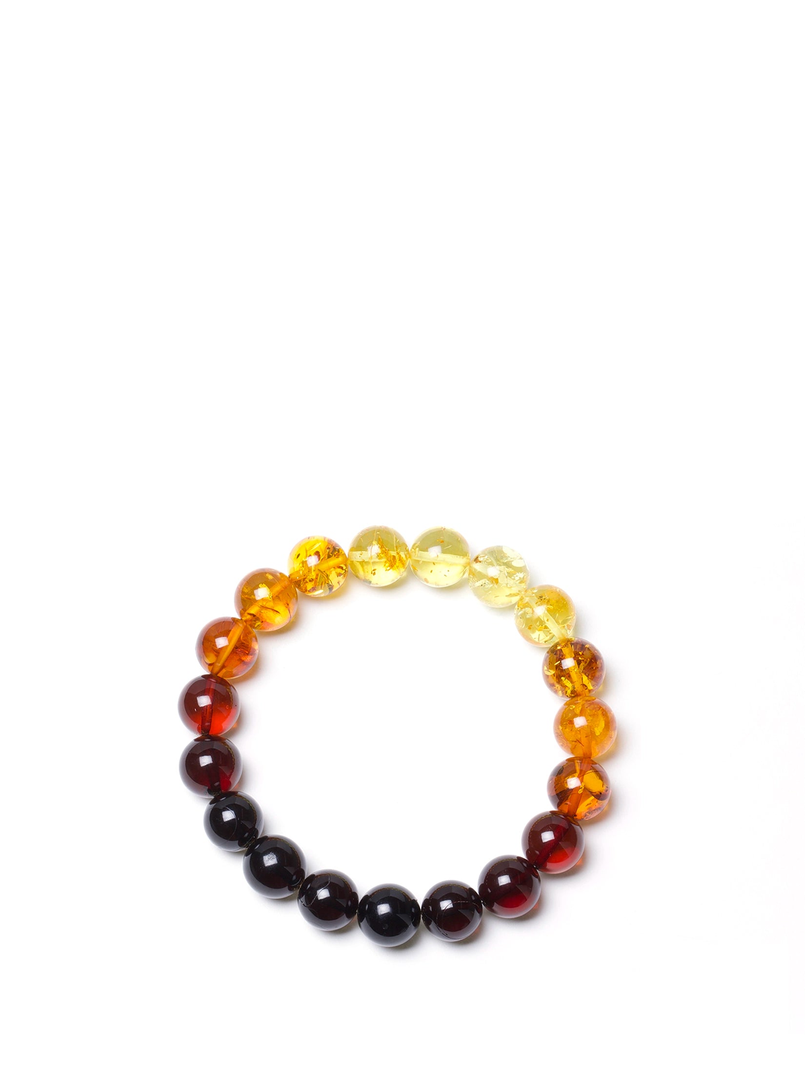 Amber Round Beads Stretch Bracelet