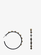 Medium Sapphire Hoops Earrings