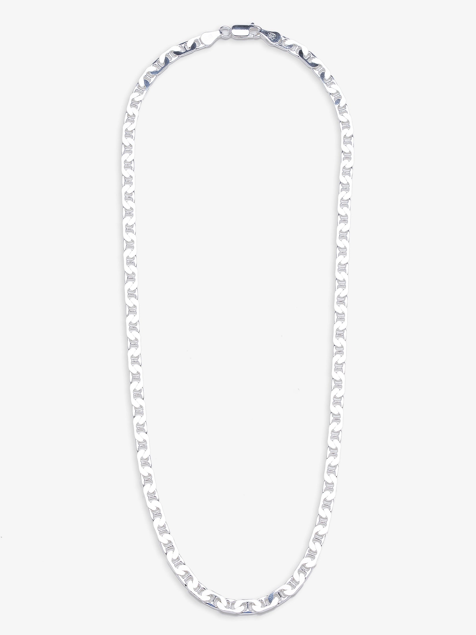 Sterling Silver Flat Marina Chain Necklace