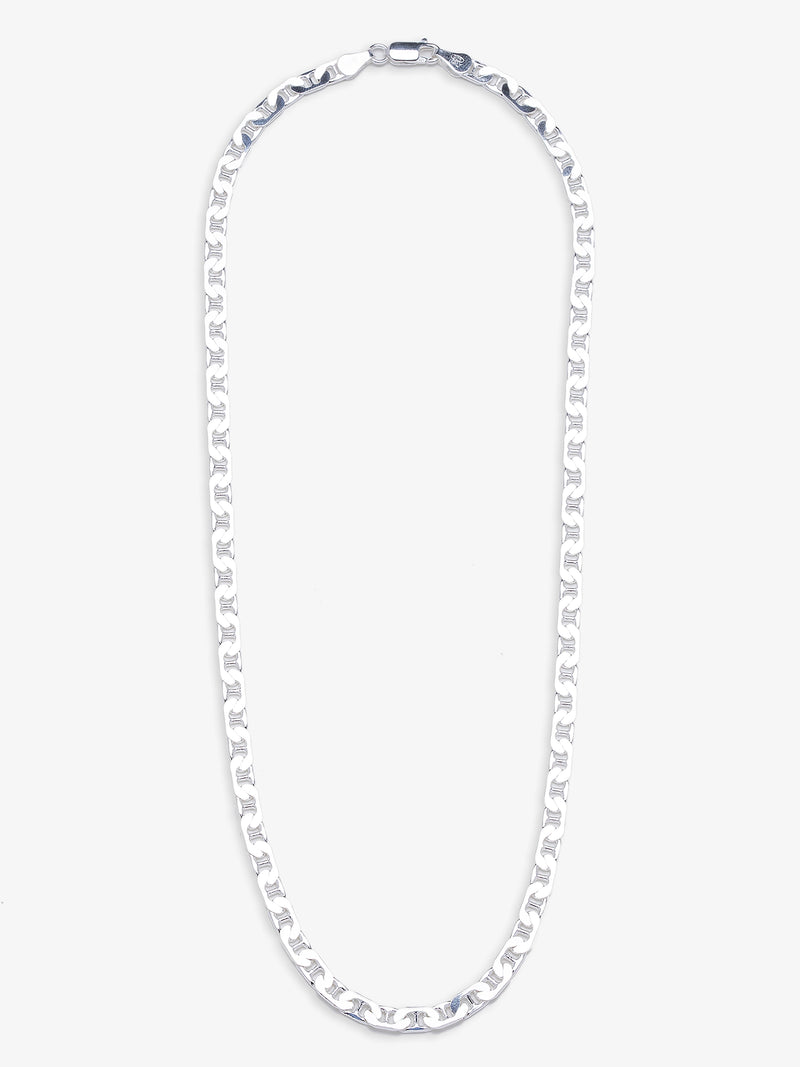 Sterling Silver Flat Marina Chain Necklace