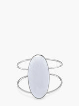Natural Scolecite White Cuff Bangle