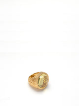 18K Gold Large Citrine Ring