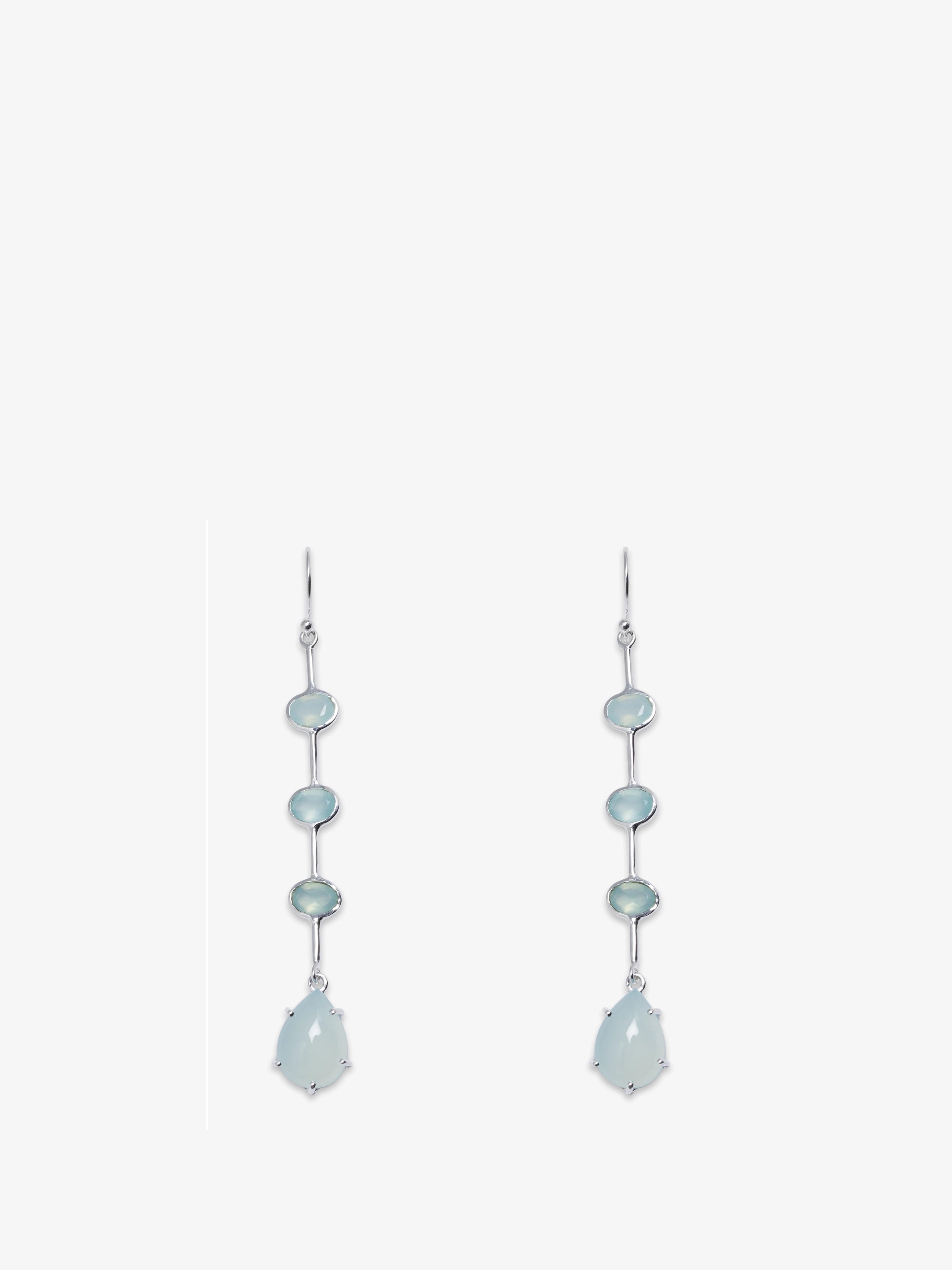 Aquamarine liner Drop Earrings