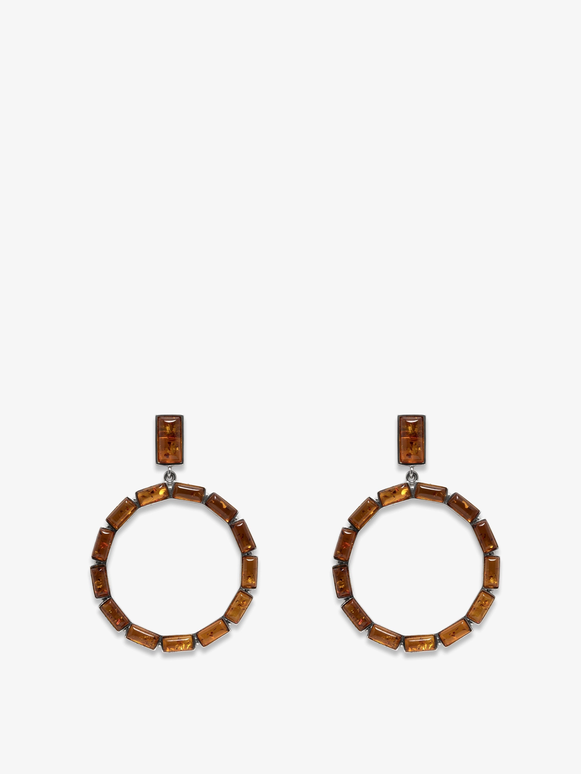 Sterling Silver Baltic Amber Earrings