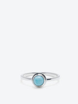 Mini Larimar Ring In Sterling Silver