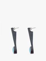 Turquoise Heart Earrings In Sterling Silver