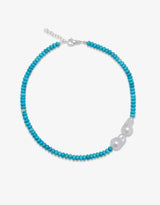 Sleeping Beauty Turquoise And Baroque Pearl Necklace