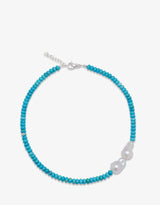 Sleeping Beauty Turquoise And Baroque Pearl Necklace