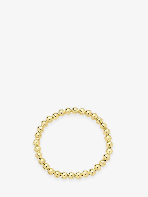Medium 14K Filled Gold & Beaded Stretch Bracelet