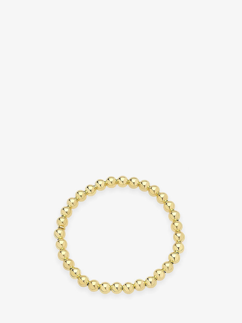 Medium 14K Filled Gold & Beaded Stretch Bracelet