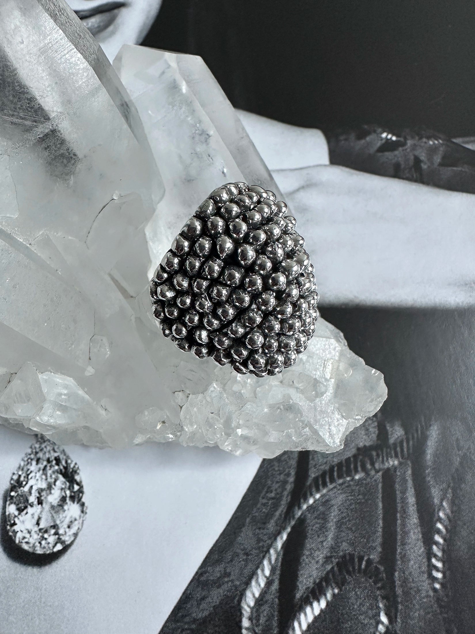 Sterling Silver Beaded Ring
