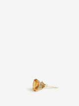 14K Gold Citrine Stud Earrings