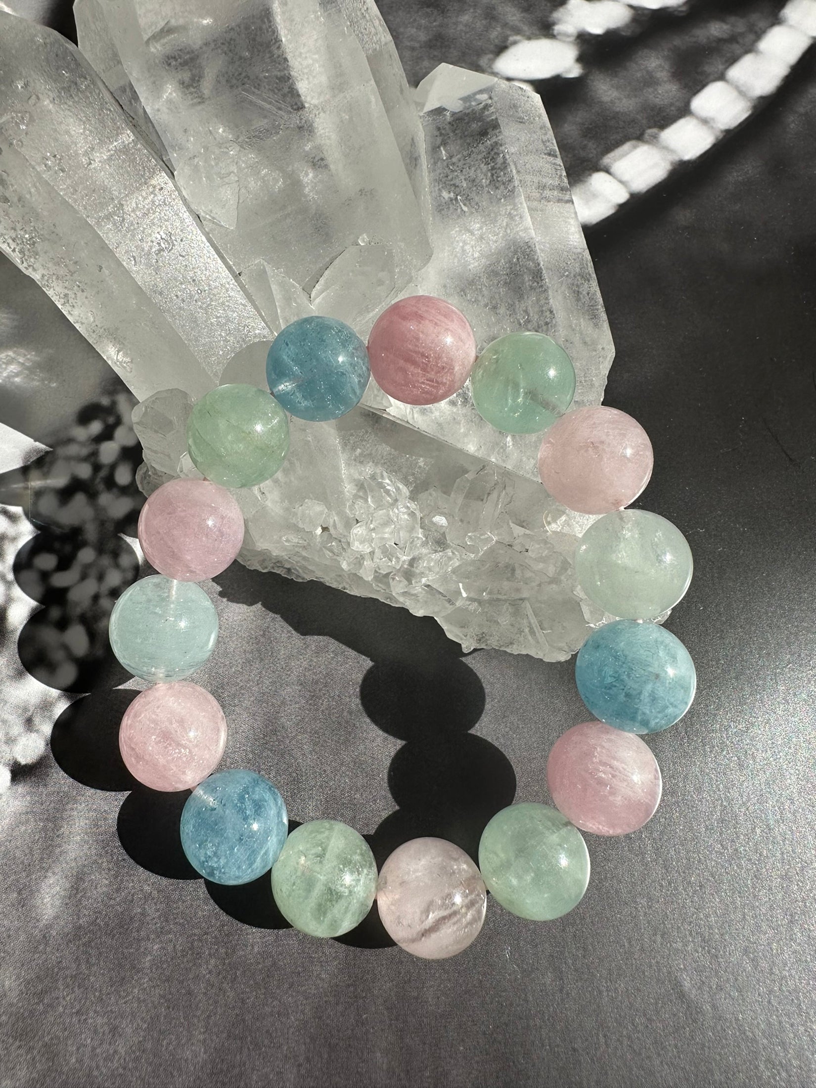 Multiple Gemstones Beaded Stretch Bracelet