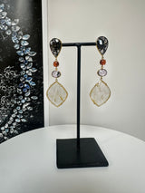 Large 4-Stone Drop Earrings