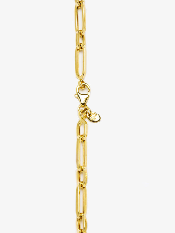 14K Yellow Gold Paper-Clip Chain Necklace