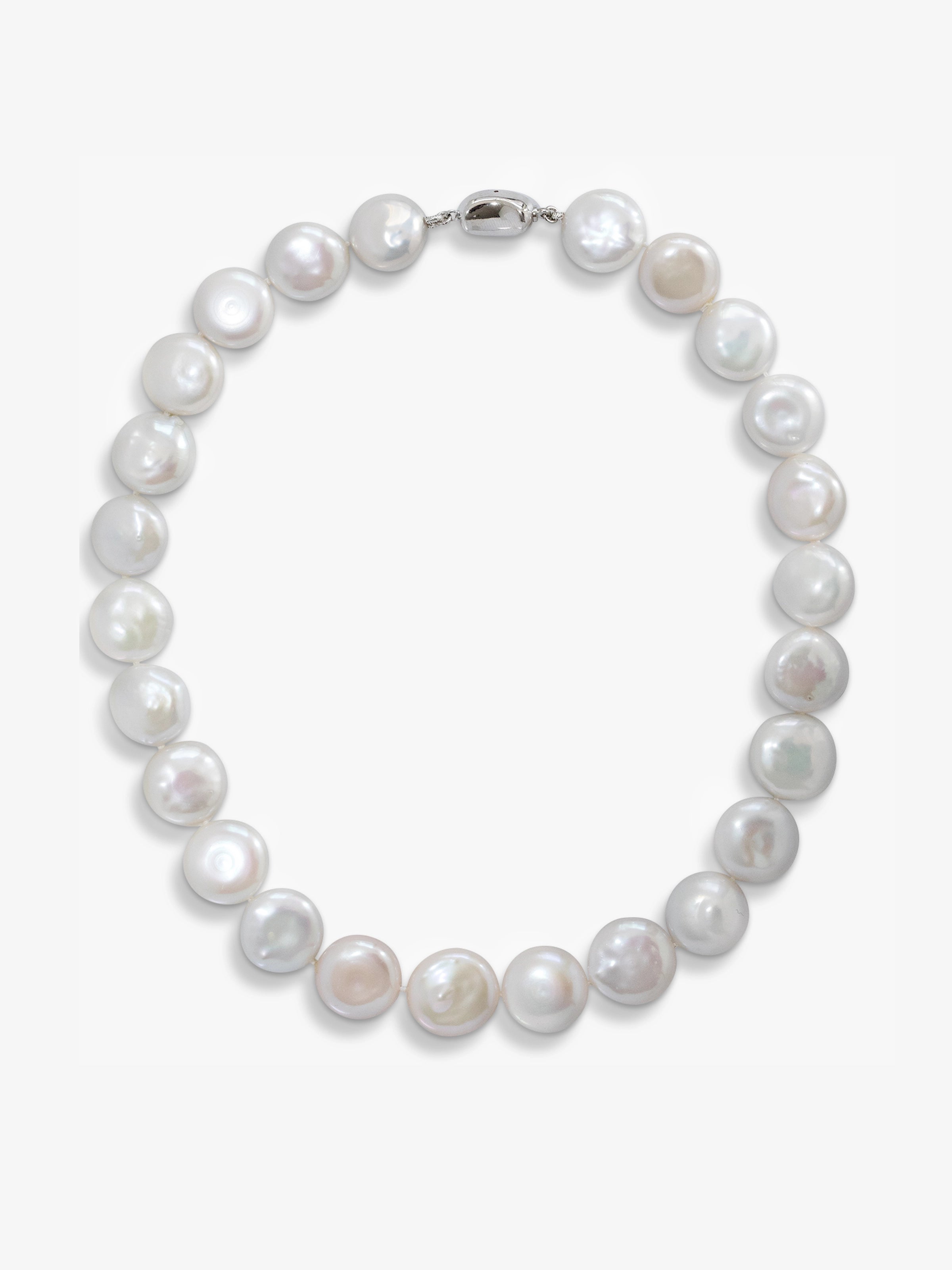 Freshwater Coin Shape Pearl Necklace