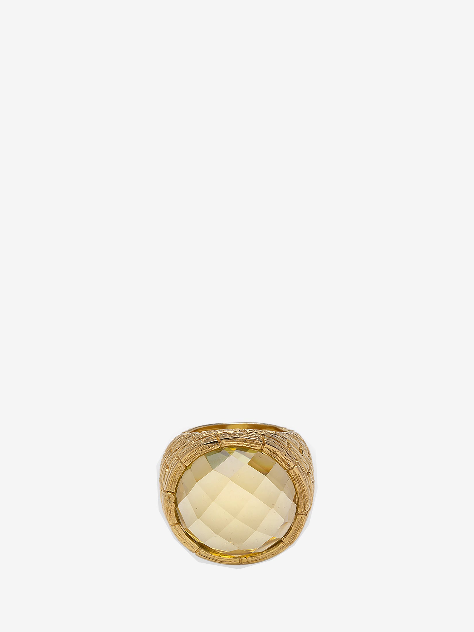 18K Gold Large Citrine Ring