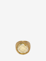 18K Gold Large Citrine Ring