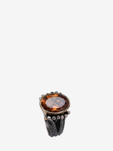 Nature Garnet Ring In  Sterling Silver
