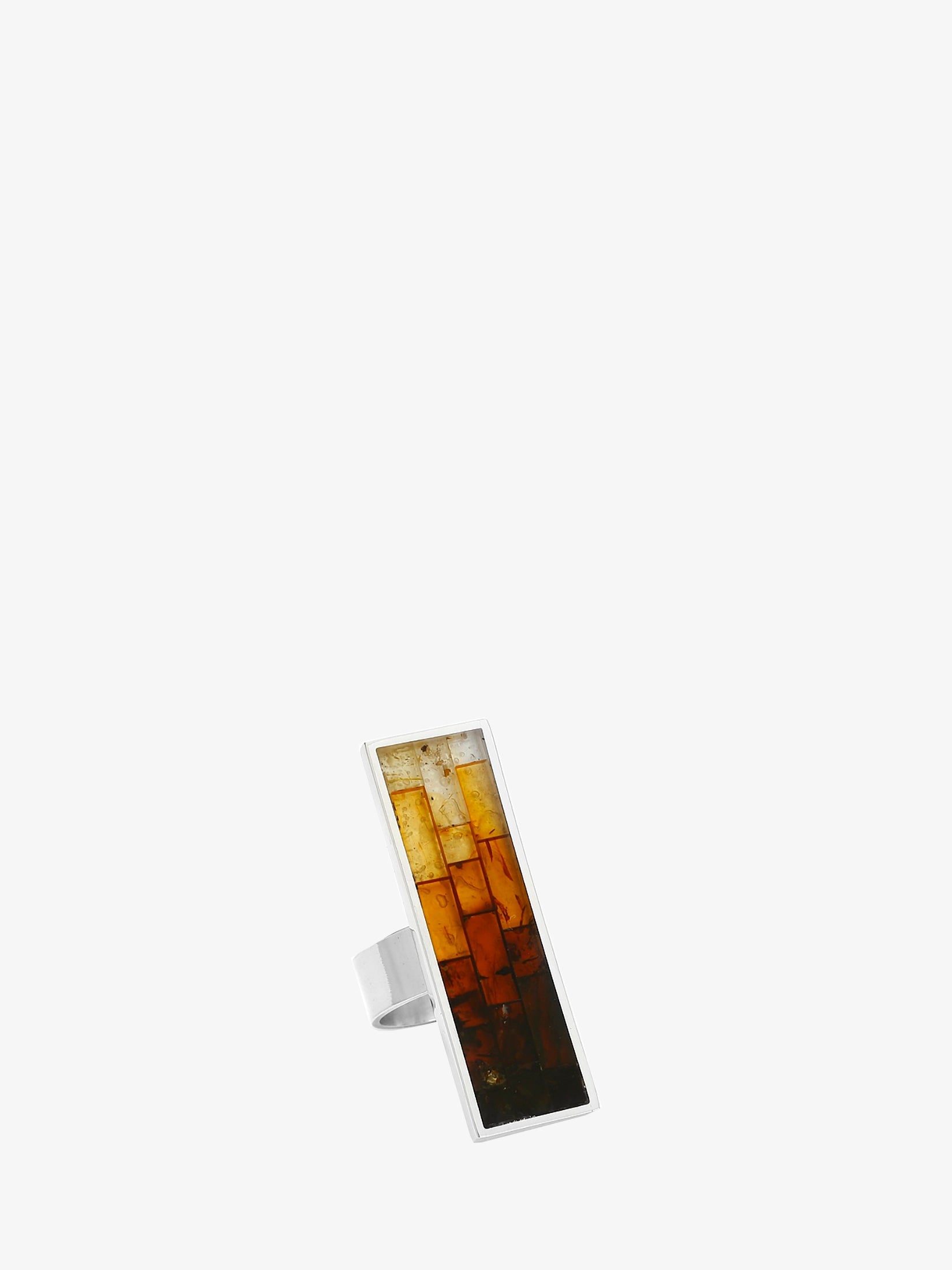 Natural Baltic Amber Long Ring