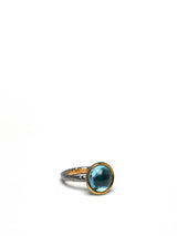 Elegant Ocean Blue Topaz Ring