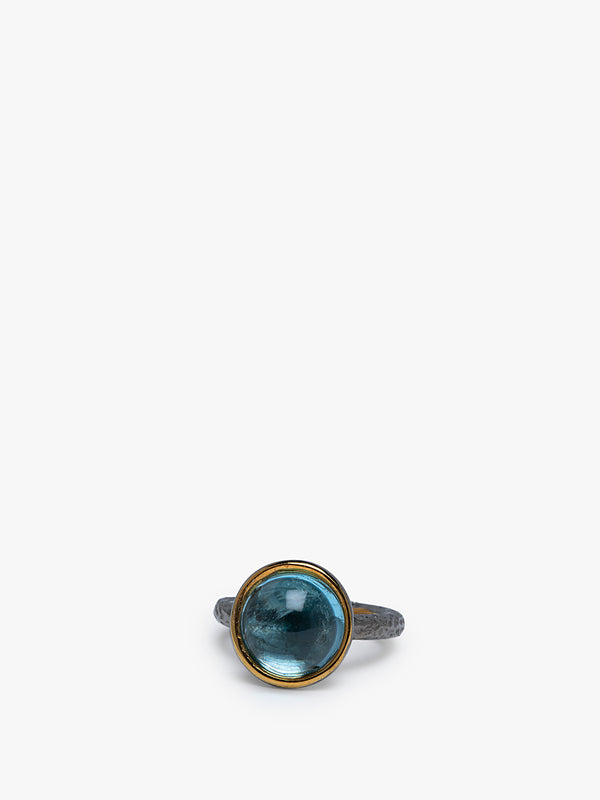 Elegant Ocean Blue Topaz Ring